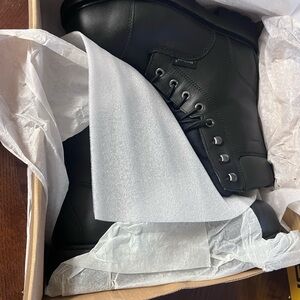 Hytest Black Leather Men's work Boots